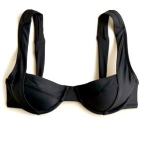 J. Crew DD -cup underwire bikini top with crisscross straps